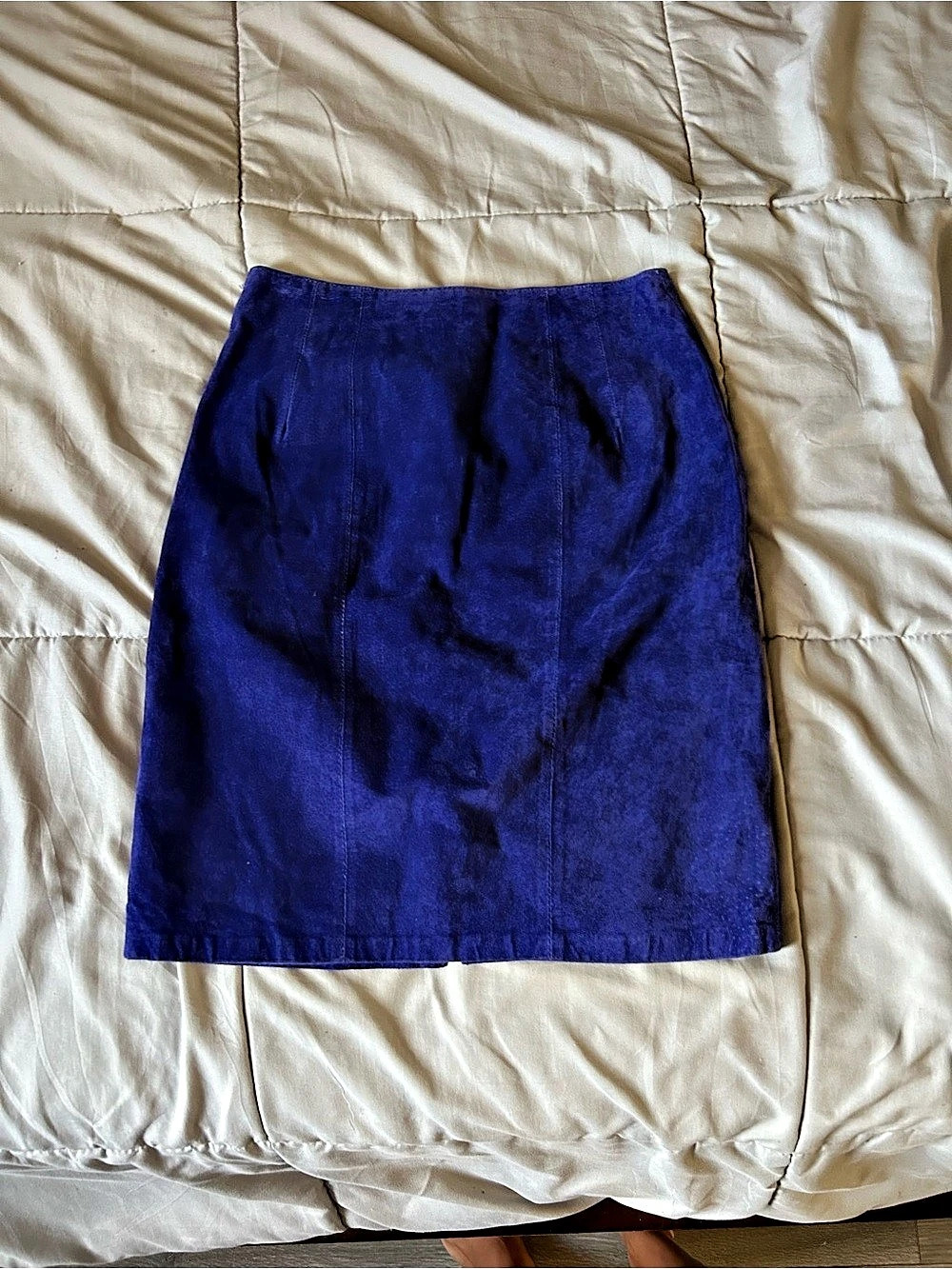 Winlit Blue Genuine Leather Skirt Size 7/8